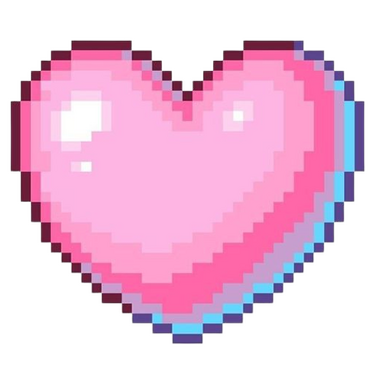 Pixel art of an arcade game with a pink, blue, and gray color palette.